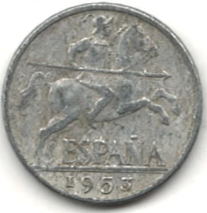 1953 10 CENTIMOS~ YOU GRADE IT. stk km5 - Picture 1 of 4