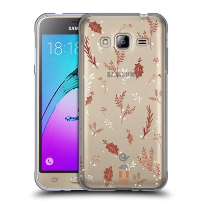 HEAD CASE DESIGNS GOLD CHRISTMAS SOFT GEL CASE FOR SAMSUNG PHONES 3 - Image 1 of 4
