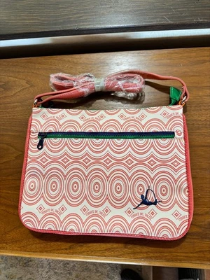 Nuevo Bolso Bandolera Cirque Du Soleil Joanél Blanco Rosado Patrón Geométrico Cartera Foto 1 de 4