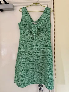 Kew Green Print Dress 12 - Picture 1 of 4