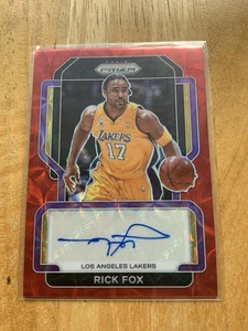 Rick Fox 2021 Panini Prizm #SG-RFX Red Wave Prizm Auto - Lakers - Picture 1 of 2