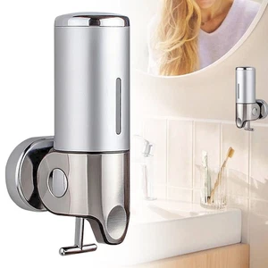 Hand Wash Liquid Gel Shampoo Soap Dispenser Shower Container Mounted Bathroom - Picture 1 of 9