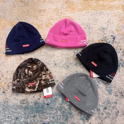GORRO DEPORTIVO SUPREME FW25 POLARTEC NEGRO AZUL MARINO GRIS ROSA ÁRBOL CAMUFLAJE Foto 1 de 3