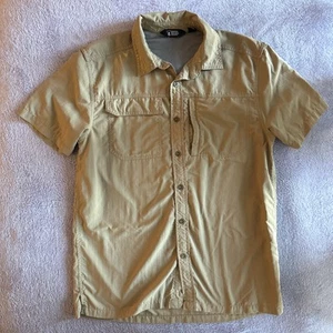 EASTERN MOUNTAIN SPORTS Mens Vented Brown Fishing Camping Hiking Shirt Size S - Picture 1 of 4