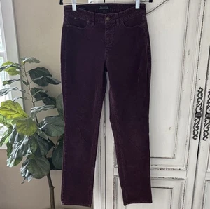 Talbots Flawless Five Pocket Straight Leg Curvy Corduroy Pants Size 4 Plum - Picture 1 of 8
