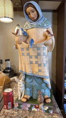 RARE 29” LARGE Jim Shore Garden St Francis Bird Feeder Retired 4022566 VG READ👇 - Image 1 of 4