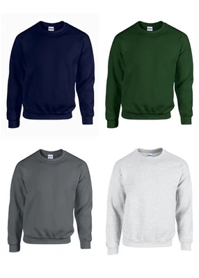 GILDAN Herren Pullover Sweatshirt Unifarben S-5XL Übergrößen - Bild 1 von 2