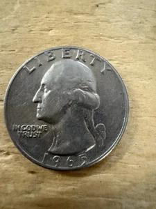 1965 Error Quarter No Mint Mark - Picture 1 of 2