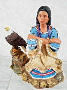 Hamilton Collection "PROUD  DREAMER" Native American Indian Porcelain FIGURINE - Picture 1 of 7
