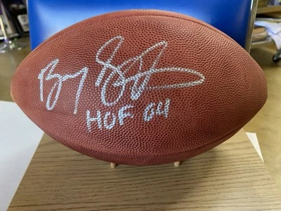 Certificado PSA Oficial de Fútbol Americano NFL Firmado por Barry Sanders con Inscripción HOF 04 Automático Foto 1 de 4