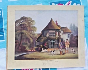 AUTHENTIC ANTIQUE 1823 SHOOTING PLATE 1 GOING OUT D. WOLSTENHOLME ENGRAVING - Picture 1 of 6