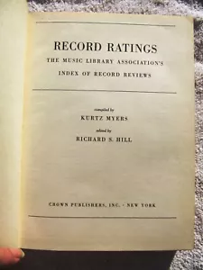 1956 LP Record Ratings: The Music Library Association's Index of Record Reviews - Picture 1 of 5