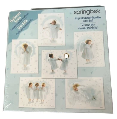 Vintage Springbok Challenger Series By Hallmark 480 Pc Jigsaw Puzzle ~ Angels Foto 1 de 4