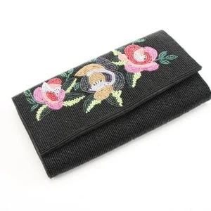 Beaded Floral Crossbody or Clutch Evening Bag - Picture 1 of 2