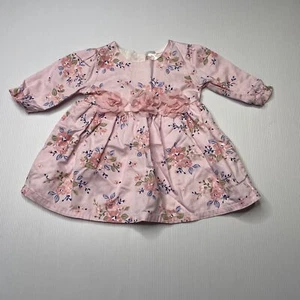 Girls size 0000, Ollies Place, lined floral cotton long sleeve dress, EUC - Picture 1 of 6
