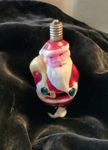 Milk Glass Santa Claus ornament vintage 1950s Japan 3 Inch - Picture 1 of 7