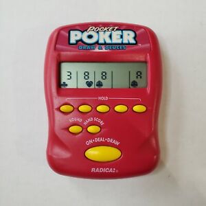 Radica Pocket Poker Draw and Deuces Electronic Handheld Game 1997 Works Tested