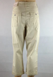 Blanco Nueva York Mujeres Relajado Crop Chino, Color Beige, Totalmente Nuevo con Etiquetas - Imagen 1 de 7