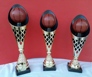 3er Serie Pokale Basketball Pokal inkl.Gravur ROCKET GOLD NEU - Bild 1 von 5