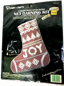 Weihnachtsstrumpf, Schneeflocken, Spitzenherstellung Kit Handwerk Neu/Altbestand, Vintage USA - Bild 1 von 4