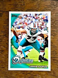 Jake Long 2010 Topps Football #385 MINT Dolphins Legends Jersey Michigan #1 Pick - Picture 1 of 2