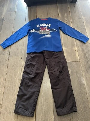 Gymboree King of Cool Pantalón Gris Forrado de Vellón con Camisa Móvil de Nieve Talla 10 Foto 1 de 4