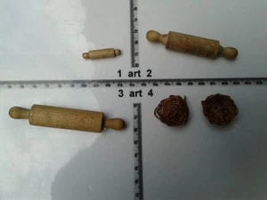 1 Cesta Mimbre Rodillo Madera Pesebre Pastores Cesta Crib Shepherds - Bild 1 von 1