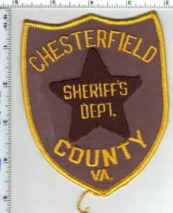 Parche en el hombro del sheriff del condado de Chesterfield (Virginia) - nuevo de la década de 1980 - Imagen 1 de 1