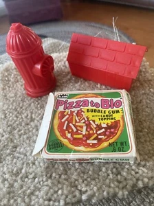 Lot 3 Vintage FLEER Candy Bubble Gum Pizza to Blo Dog House Fire Hydrant Package - Picture 1 of 4