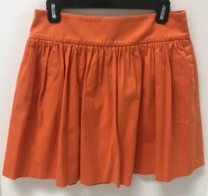 Damen Zara Rock Größe Small Orange Fit & Flare Knielang 100% Baumwolle Hübsch! - Bild 1 von 2