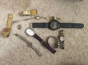 Lot of 9 FOR PARTS/AS/IS Vintage Watches Terner - Seiko - Faded Glory - Picture 1 of 9
