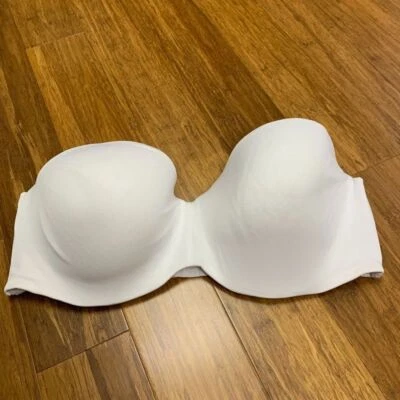 Sujetador Maidenform 38DD para mujer blanco SE0004 sin tirantes elevación acolchado con aros básico Foto 1 de 4