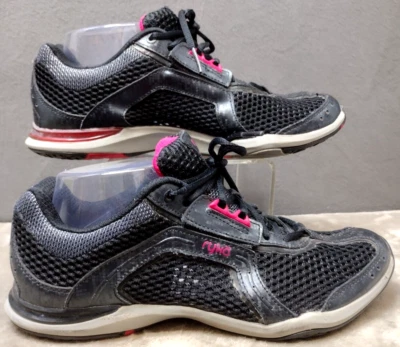 RYKA Women’s US 9 “Transition”Black/Pink Glitter Mesh Dance Training Shoes - Image 1 of 4