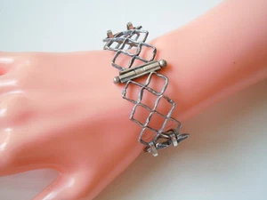 800 Silver Bracelet Perli Bauhaus? Jewelry 18.2 g/18.5 cm - Picture 1 of 9