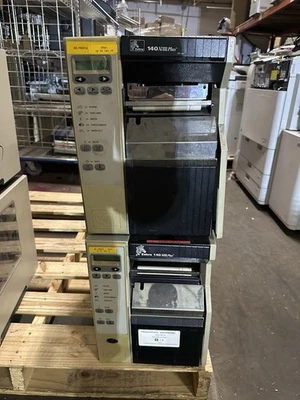 2 Zebra 140Xi III Plus (140-7A1-00000) Barcode Label Thermal Printer For Parts - Image 1 of 3