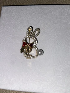 Fashion crystal rabbit brooch - Picture 1 of 7