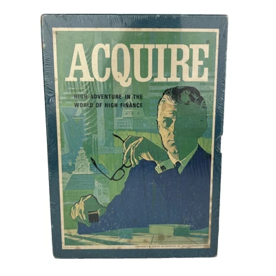 Vtg 1976 Acquire 3M Bookshelf Hotel Real Estate Board Game NEW Factory Sealed - Image 1 of 4