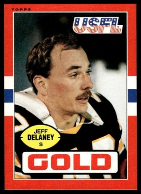 1985 Topps USFL Jeff Delaney Denver Gold #30 - Image 1 of 2