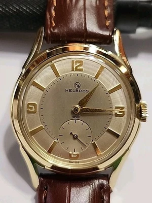 Мужские наручные часы Helbros 33 мм с ручным заводом в алюминиевом корпусе показывают время - Изображение 1 из 4