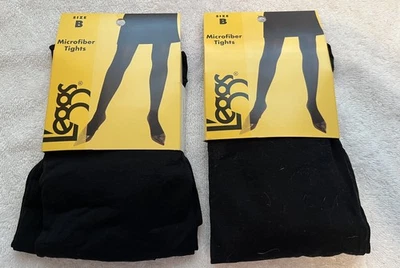 (2 pares) Medias de moda de microfibra negras Legggs - Talla B Foto 1 de 3
