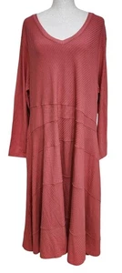 Soft Surroundings Molly Multi-Directional Ribbed Dress Size 1X Modal Stretch - Picture 1 of 6