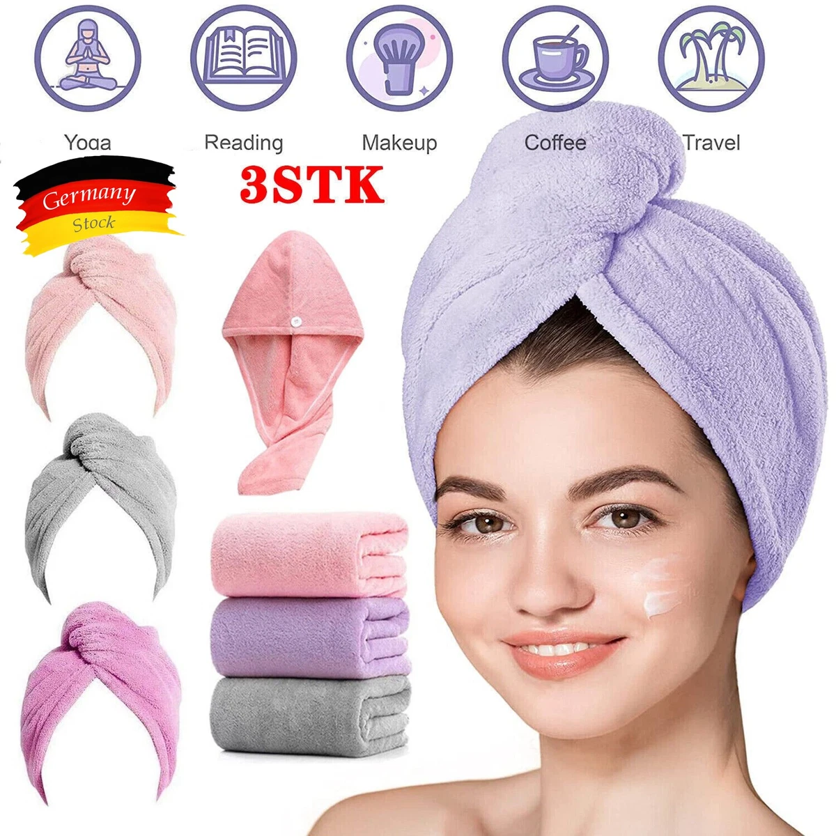 Turban-Handtuch Mit Arganöl – Für Glänzendes, Frizzfreies Haar, Studio Dry