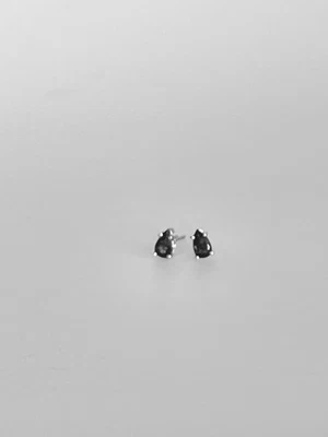 White Gold Rhodium Over 925 Silver Tear Drop Iolite Stud Earrings - 1/3ct. Total - Image 1 of 4