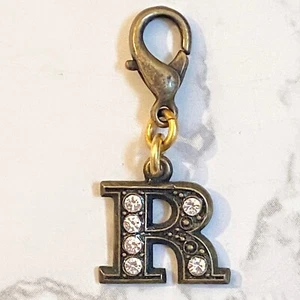 John Wind Bronze mit Kristallen Initiale R Charm | KOSTENLOSER Versand | Alle Verkäufe endgültig - Bild 1 von 3