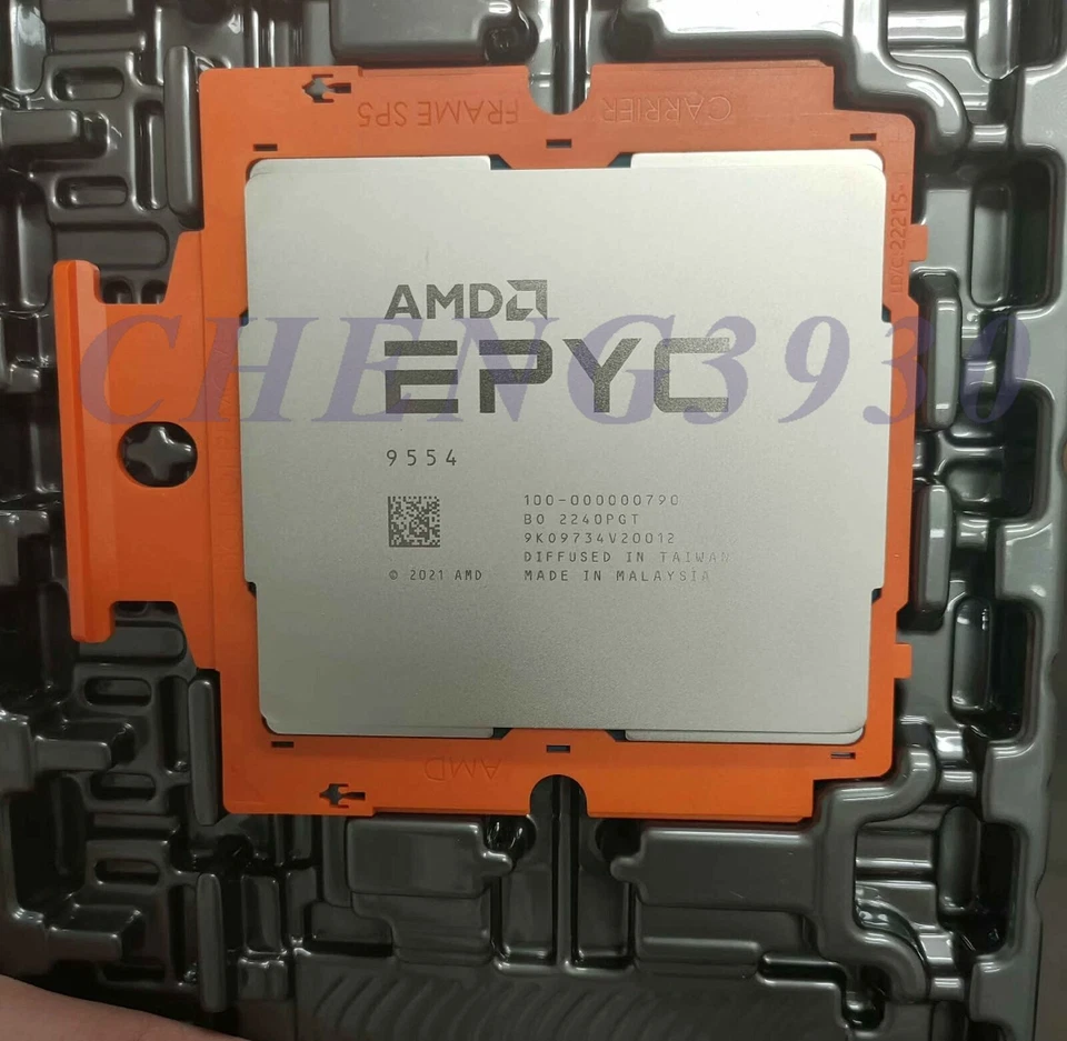 AMD EPYC Genoa 9554 3.10GHz 64 core 256MB 360W CPU processor - Image 1 of 1