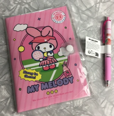Miniso Sanrio Sports Themed Notebook & Pen My Melody NEW SEALED Tennis Court - Image 1 of 4