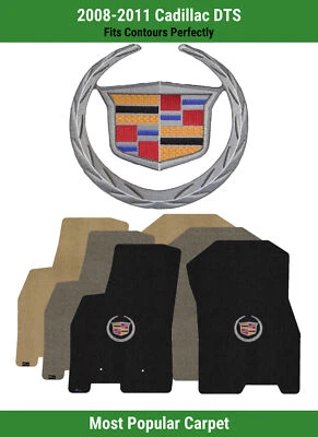 Alfombrillas delanteras Lloyd Ultimat para Cadillac DTS '08-11 con escudo plateado Cadillac 1 Foto 1 de 4
