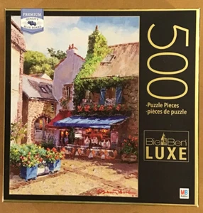 COMPLETE High Quality 500 Piece Puzzle, Dinard France Painting, Flowers, Cafe - Picture 1 of 5