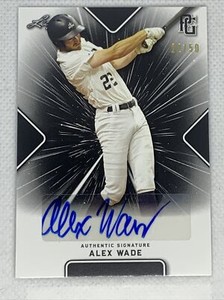 2021 LEAF PERFECT GAME ALEX WADE BLACK PAPER AUTO # 22/50