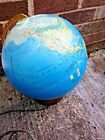 Replogle SCANGLOBE World Horizon Illuminated Desktop Globe, Wood Base, 12"